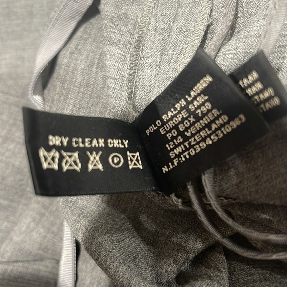 RALPH Lauren Black Label Stretch Wool Light Weight Straight Leg Pants SZ 10 Grey - Picture 5 of 6